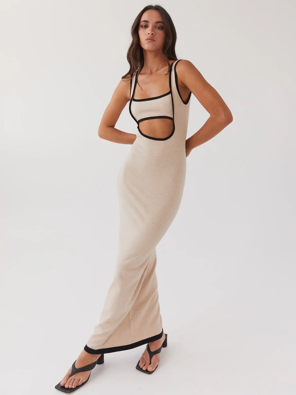 New Peppermayo Lost In Paris Knit Maxi Dress